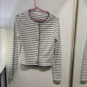 Mango Navy and Cream Lady Jacket